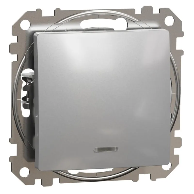 Cenová Bomba Spínač jednopólový, orientační kontrolka Schneider Electric Sedna Design řazení 1/0 So, SDD113111L aluminium