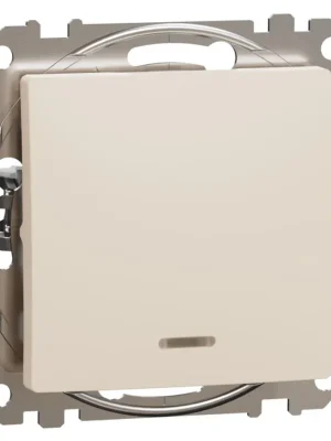 Nakupujte Hned Spínač dvoupólový, signalizační kontrolka Schneider Electric Sedna Design řazení 2S, SDD112162N, 16A, béžová