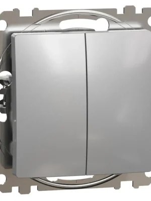 Dokud Zásoby Vydrží Spínač dvojitý Schneider Electric Sedna Design řazení 1/0+1/0, SDD113118 aluminium