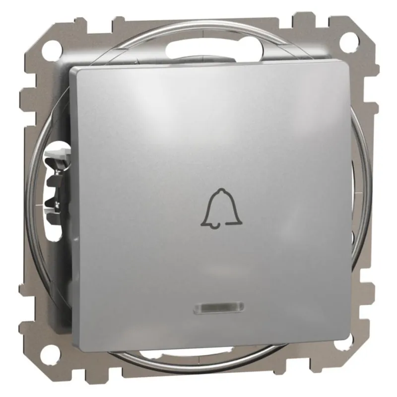 Akce Spínač "zvonek" s orientační kontrolkou Schneider Electric Sedna Design řazení 1/0 So, SDD113131L aluminium