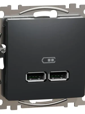 Rychlé Dodání Dvojitá USB A+A nabíječka Schneider Electric Sedna Design SDD114401, 2.1A, antracit