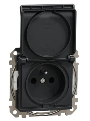 Must-Have Zásuvka bezšroubová Schneider Electric Sedna Design SDD214014, 230V, 16A, IP44, antracit