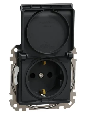 Zásuvka Schneider Electric Sedna Design SDD214024,230V, 16A, Schuko, IP44, antracit Tovární Cena