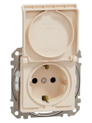 Zásuvka Schneider Electric Sedna Design SDD212024,230V, 16A, Schuko, IP44, béžová Výhodná Nabídka