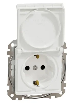 Zásuvka Schneider Electric Sedna Design SDD211024, 230V, 16A, Schuko, IP44, bílá Nejlepší Cena