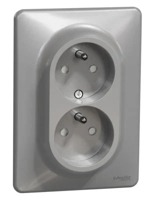 Bezpečná Platba Zásuvka dvojnásobná Schneider Electric Sedna Design SDD313211C, 230V, 16A, aluminium