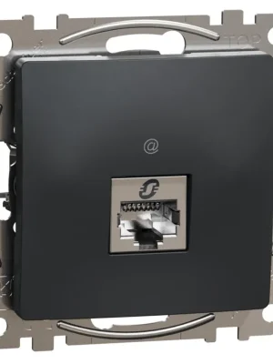 Datová zásuvka Schneider Electric Sedna Design 1xRJ45 kat.6 STP, SDD114461S antracit Nová Kolekce