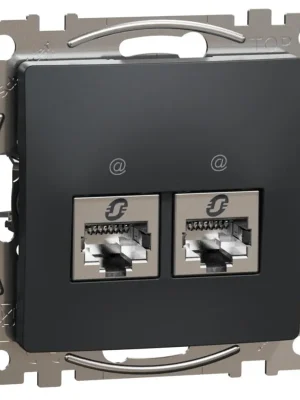Datová zásuvka Schneider Electric Sedna Design 2xRJ45 kat.6 STP, SDD114462S antracit Ověřený