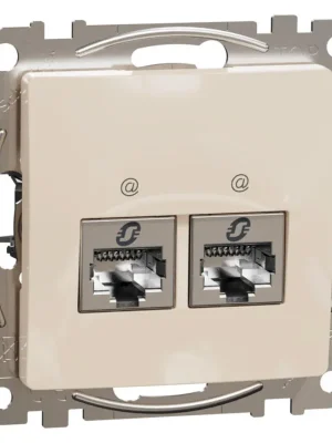 Datová zásuvka Schneider Electric Sedna Design 2xRJ45 kat.6 STP, SDD112462S béžová Značkový