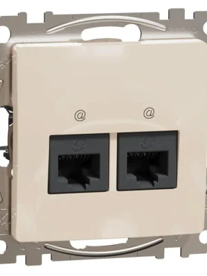 Datová zásuvka Schneider Electric Sedna Design 2xRJ45 kat.6 UTP, SDD112462 béžová Víkendová Akce