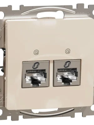 Cenově Výhodný Datová zásuvka Schneider Electric Sedna Design 2xRJ45 kat.6a STP, SDD112467S béžová