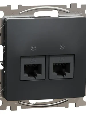 Datová zásuvka Schneider Electric Sedna Design 2xRJ45 kat.6 UTP, SDD114462 antracit Odeslání Ihned