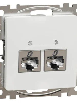 Datová zásuvka Schneider Electric Sedna Design 2xRJ45 kat.6 STP, SDD111462S bílá Značkový