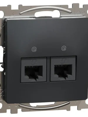Rychlé Dodání Datová zásuvka Schneider Electric Sedna Design 2xRJ45 kat.6a UTP, SDD114467 antracit