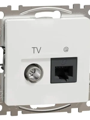 Datová zásuvka Schneider Electric Sedna Design RJ45 kat.6 UTP+TV individuální, SDD111469T bílá Sezónní Sleva