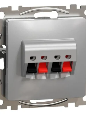 Vysoce Kvalitní Zásuvka reproduktorová dvojitá Schneider Electric Sedna Design SDD113411 aluminium