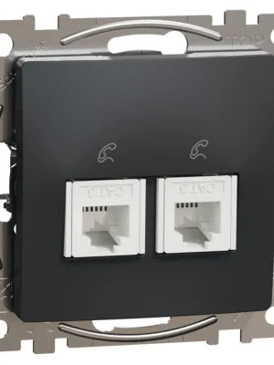 Přímo Od Výrobce Telefonní zásuvka Schneider Electric Sedna Design 2xRJ11, SDD114492 antracit