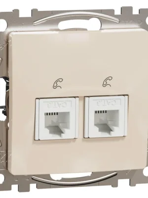 Telefonní zásuvka Schneider Electric Sedna Design 2xRJ11, SDD112492 béžová Top Prodej