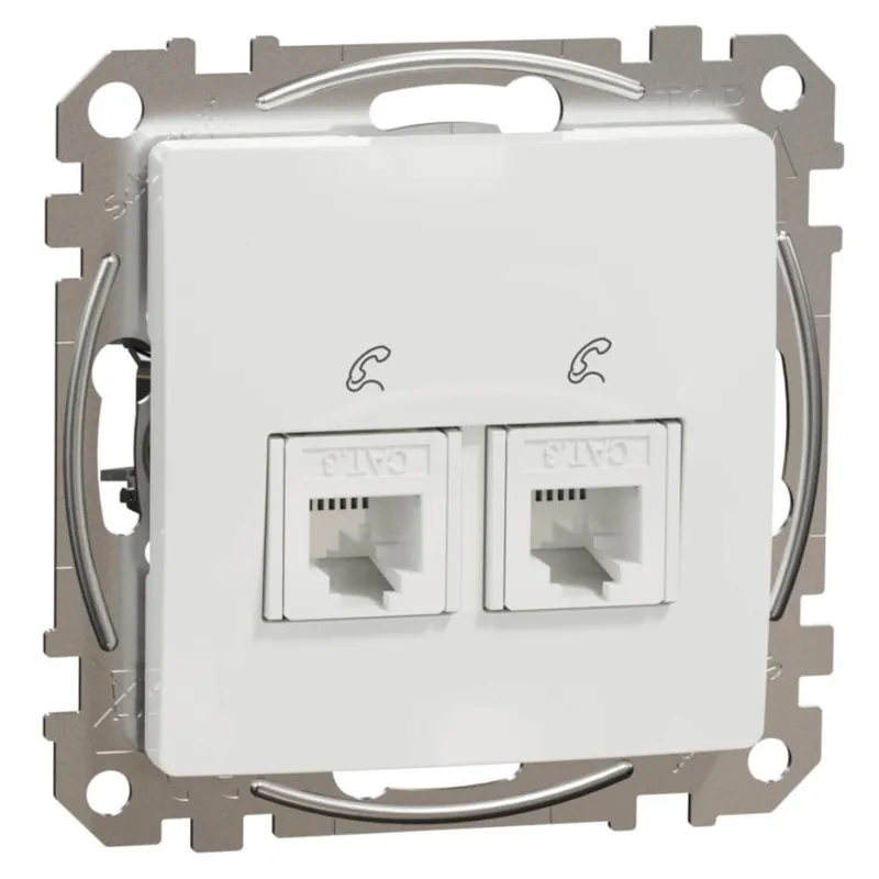 Poslední Šance Telefonní zásuvka Schneider Electric Sedna Design 2xRJ11, SDD111492 bílá