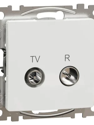 Zásuvka TV R průběžná Schneider Electric Sedna Design SDD111478R, 10dB, bílá Super Cena