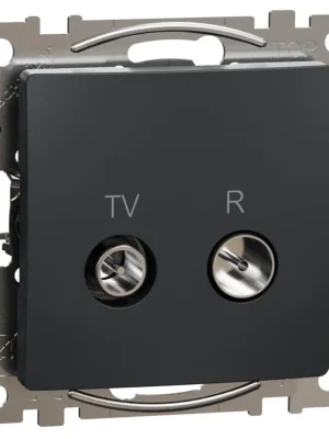 Zásuvka TV R průběžná Schneider Electric Sedna Design SDD114474R, 7dB, antracit Oblíbený