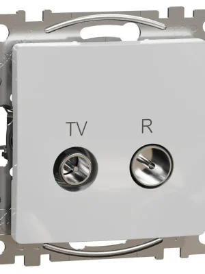 Zásuvka TV R průběžná Schneider Electric Sedna Design SDD113478R, 10dB, aluminium Finální Výprodej
