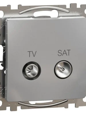 Top Prodej Zásuvka TV SAT průběžná Schneider Electric Sedna Design SDD113474S, 7dB, aluminium