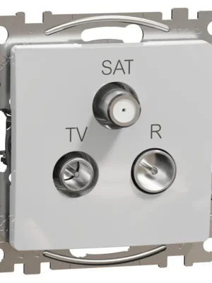 Nová Kolekce Zásuvka TV-R-SAT koncová Schneider Electric Sedna Design SDD113481, 4dB, aluminium