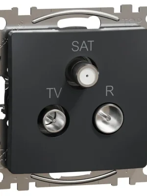 Finální Výprodej Zásuvka TV-R-SAT koncová Schneider Electric Sedna Design SDD114481, 4dB, antracit