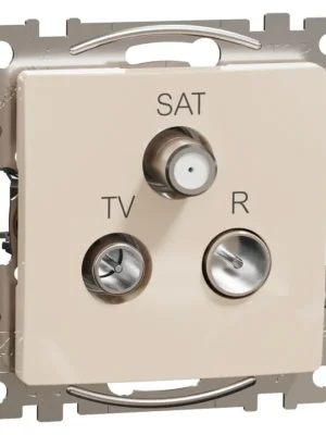 Horká Nabídka Zásuvka TV-R-SAT koncová Schneider Electric Sedna Design SDD112481, 4dB, béžová