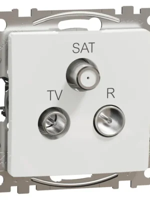 Zásuvka TV-R-SAT koncová Schneider Electric Sedna Design SDD111481, 4dB, bílá Poslední Šance