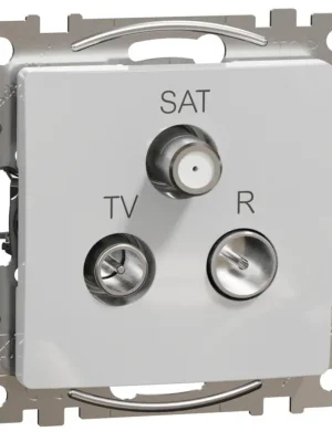 Zásuvka TV-R-SAT průběžná Schneider Electric Sedna Design SDD113484, 7dB, aluminium Výhodná Nabídka