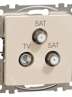 Nejlepší Cena Zásuvka TV-SAT-SAT koncová Schneider Electric Sedna Design SDD112481S, 4dB, béžová