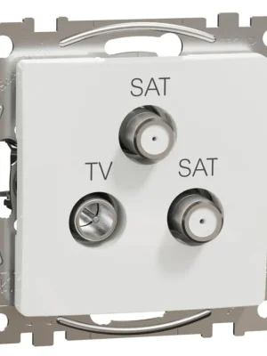 Zásuvka TV-SAT-SAT koncová Schneider Electric Sedna Design SDD111481S, 4dB, bílá Sezónní Sleva
