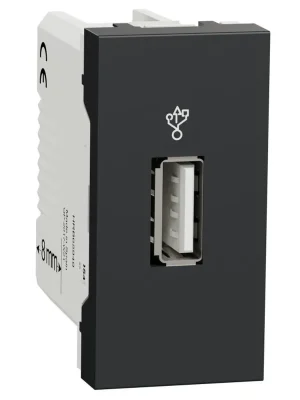 USB 2.0 datový konektor Schneider Electric Nová Unica NU342954, 1M, antracit Ověřený