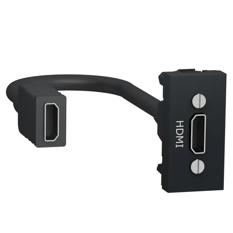 Akce HDMI konektor (předzapojený) Schneider Electric Nová Unica NU343054, 1M, antracit