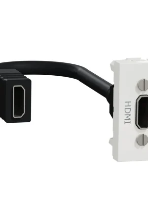 HDMI konektor (předzapojený) Schneider Electric Nová Unica NU343018, 1M, bílá Super Cena