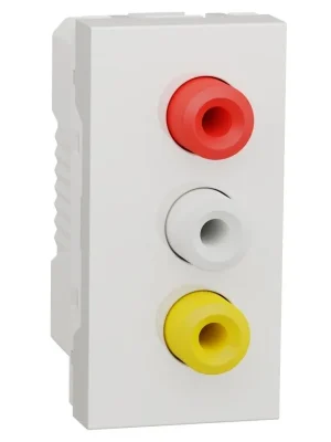 3 RCA konektory (video & audio) Schneider Electric Nová Unica NU343118, 1M, bílá Nakupujte Hned