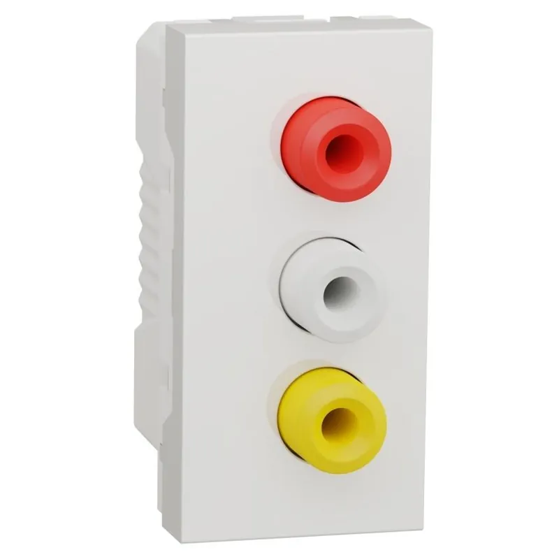 3 RCA konektory (video & audio) Schneider Electric Nová Unica NU343118, 1M, bílá Nakupujte Hned