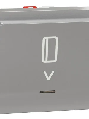 Spínač pro hotelové karty Schneider Electric Nová Unica NU328330, 2M, aluminium Akční Cena