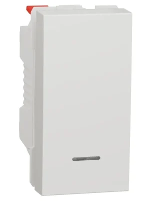 Spínač s orientační kontrolkou Schneider Electric Nová Unica řazení 1/0 So, NU310618N, 1M, bílá Aktuální