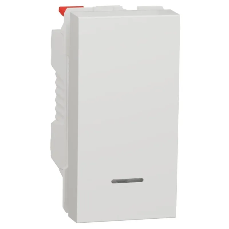 Spínač s orientační kontrolkou Schneider Electric Nová Unica řazení 1/0 So, NU310618N, 1M, bílá Aktuální