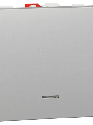 Spínač s orientační kontrolkou Schneider Electric Nová Unica řazení 1/0 So, NU320630N, 2M, aluminium Hit Sezóny