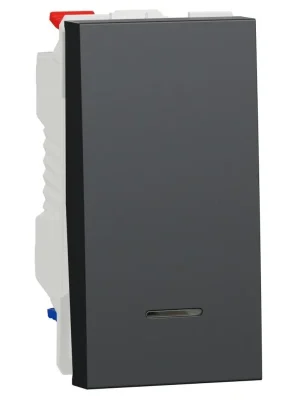 Nejlepší Volba Spínač střídavý s nulovou svorkou Schneider Electric Nová Unica č. 6, NU310354S, 1M, antracit