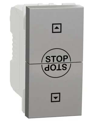 Spínač žaluziový Schneider Electric Nová Unica NU310830SC, 10A, 1M, aluminium Časově Omezené