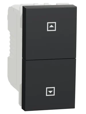 Levný Ovládač žaluziový tlačítkový Schneider Electric Nová Unica NU310754SC, 10A, 1M, antracit