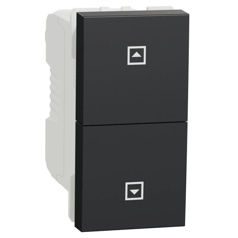 Levný Ovládač žaluziový tlačítkový Schneider Electric Nová Unica NU310754SC, 10A, 1M, antracit