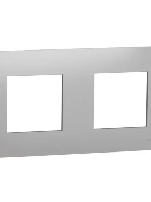 Krycí rámeček dvojnásobný Schneider Electric Nová Unica NU200430 aluminium Bezpečná Platba