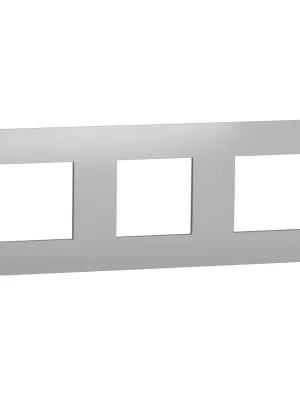 Krycí rámeček trojnásobný Schneider Electric Nová Unica NU200630 aluminium Značkový