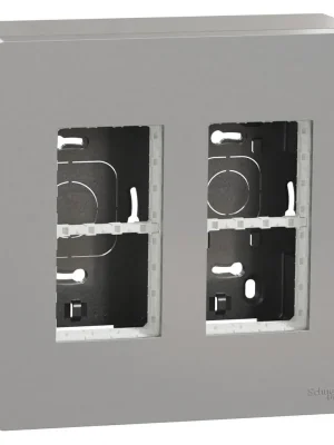 Centrální jednotka 2x4 modulů vertikální povrchová Schneider Unica System+ aluminium NU122430 Expresní Doručení